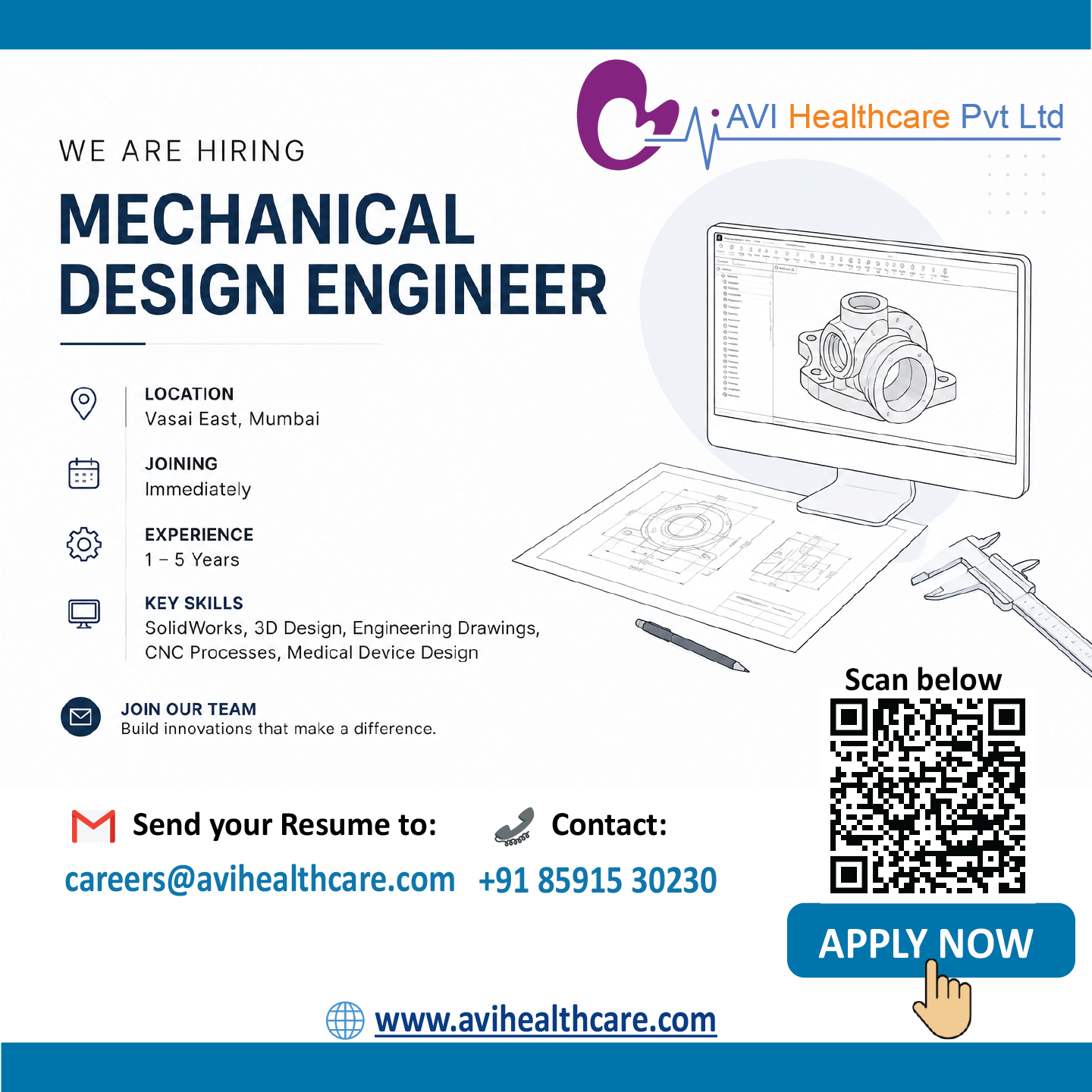 Mechanical Design Engineer – SolidWorks & Medical Devices | AVI ...