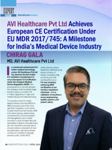 CE Certification ICU Ventilator Article Medgate Today AVI Healthcare
